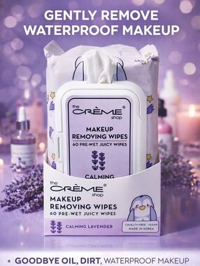 The Creme Shop Calming Lavender Makeup Removing Wipes